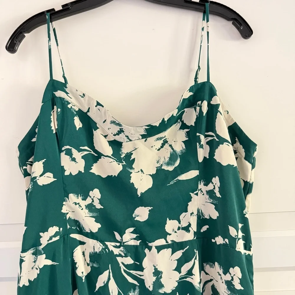 Abercrombie & Fitch Green Camille High-Slit Maxi Dress Size XLT 41245